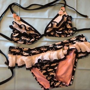 Betsey Johnson Vintage Swan Swimsuit